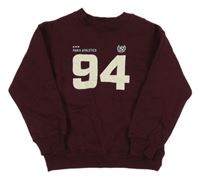 Lilková oversize mikina s číslom H&M
