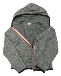 Sivá melírovaná prepínaci športová mikina s kapucňou H&M