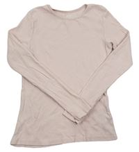 Svetloružové rebrované tričko zn. H&M