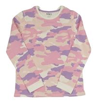 Army-bílé pyžamové triko M&S