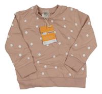 Nové - svetlohnedá bodkovaná á mikina PUSBLU