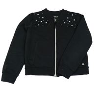 Čierna prepínaci tepláková mikina s pecičkami STACCATO