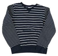 Tmavomodro-biela pruhovaná mikina name it.