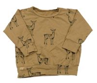 Hnedá mikina so srnkami Leo Leon