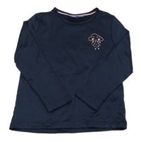 Tmavomodré thermo tričko s obláčikom lupilu