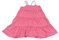 Ružové letné šaty s volánikmi Chicco