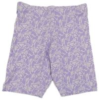 Svetloružová -fialové legínové kraťasy so srdiečkami PRIMARK