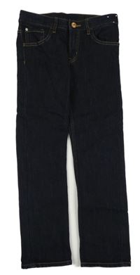 Tmavomodré slim fit rifle H&M