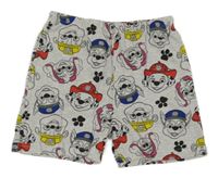 Svetlosivé melírované kraťasy s PAW PATROL PRIMARK