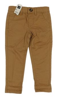 Nové - hnědé chino plátěné kalhoty St. Bernard