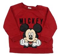 Červená mikina s Mickeym H&M