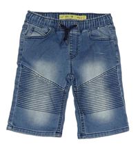 Modré teplákové riflové pull on kraťasy Denim Co.