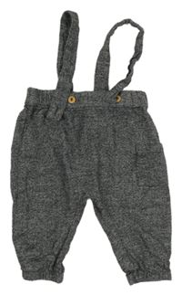 Tmavosivé melírované tepláky s trakami H&M