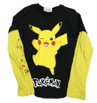 Černo-žluté triko s Pikachu