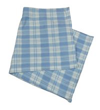 Modro-biela kockovaná fleecová deka