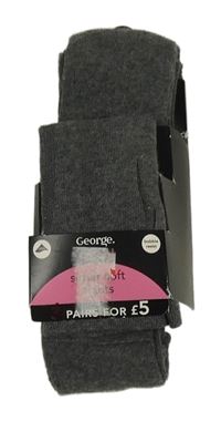 Nové - 2x tmavošedé melírované punčocháče George