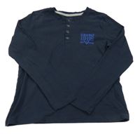 Tmavomodré tričko s číslom a gombíkmi Pepperts