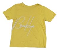 Žlté tričko s nápisom River Island