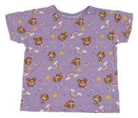 Levandulové tričko se Skye a duhami H&M