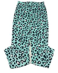 Tyrkysové vzorované pyžamové kalhoty F&F