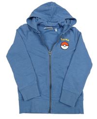 Modrá propínací mikina s Pokéballem a kapucí C&A