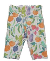Smetanovo-farebné capri legíny s ovociem a zeleninou M&S