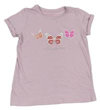 Lila tričko s motýlikmi Primark