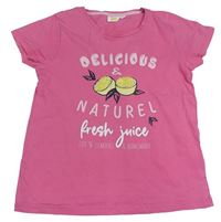 Ružové tričko s citrony kids