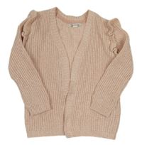 Svetloružový trblietavý pletený cardigan zn. Primark