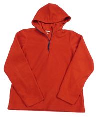 Červená fleecová funkčná mikina s kapucňou MOUNTAIN WAREHOUSE