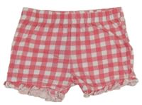 Ružovo-biele kockované kraťasy zn. Primark