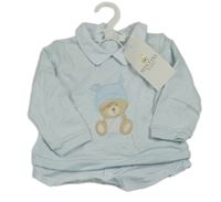 Nové - Světlemodré polo triko s medvědem 