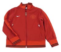 Červená sportovní propínací mikina s logem Nike