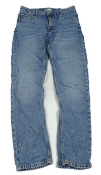 Modré melírované slim fit rifle H&M