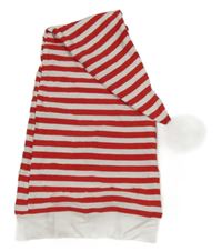 Bílo-červená pruhovaná čepice na spaní 