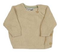 Smotanový pletený sveter Ergee