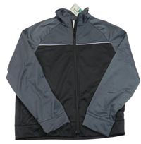 Nové - šedo-černá sportovní propínací mikina Decathlon