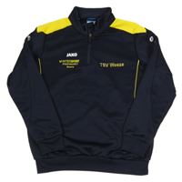 Tmavomodro-žltá športová funkčná prepínaci mikina s logom jako