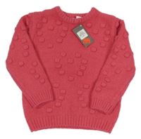 Nové - ružový sveter s 3D bodky Primark