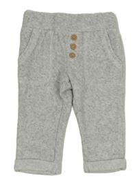 Sivé rebrované zamatové tepláky s gombíkmi F&F