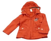 Červená šusťáková jarní bunda s Minnie a kapucí C&A