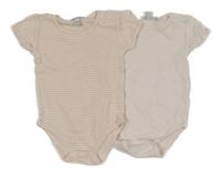 2x body - světlerůžové + světlerůžové pruhované 