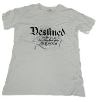 Biele tričko s nápisom a kamienkami River Island