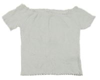 Biele žabičkové crop tričko Primark