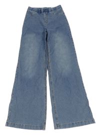 Modré široké džegíny H&M
