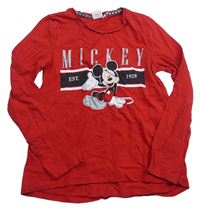 Červené tričko s Mickeym Disney