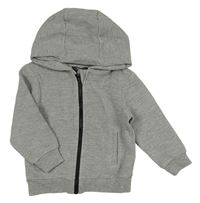 Sivá rebrovaná prepínaci mikina s kapucňou Primark