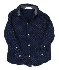 Tmavomodrá puntíkatá košile H&M