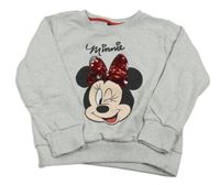 Svetlosivá mikina s Minnie zn. Disney