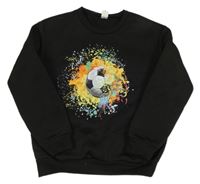 Čierna mikina s loptou Shein